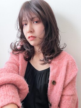 ブカブク(BUKA BUKU) セミロングレイヤー　パールベージュブラウン