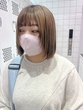 ロンドルーチェ 心斎橋(Lond luce) ダークアッシュ/ミディアムレイヤーカット［髪質改善/縮毛矯正］