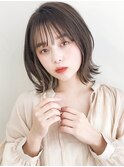美髪大人ガーリーチョコレートモードプリカールボブウルフ