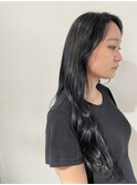 20代 30代 40代ロングうるツヤモテレイヤーロングブルーシルバー