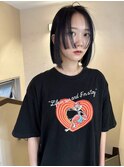 【plum】髪質改善_センターパート_ボブ_プラムブラック