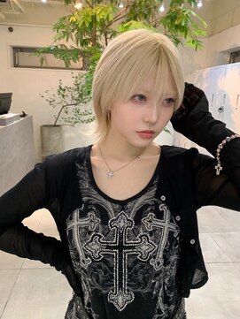 アクアオモテサンドウ(ACQUA omotesando) ◇ショートウルフ/ハイトーン/ミルクティベージュ/髪質改善