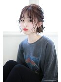 【Lafith】ねじりアレンジ×切りっぱなしボブ