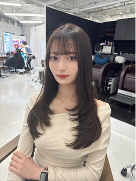 ハピネス 梅田茶屋町店(HAPPINESS) 韓国ヘア/レイヤー/顔まわりカット/ブリーチなし/グレージュ