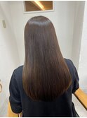 髪質改善 美髪ストレート ナチュラルアッシュブラウン