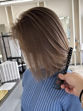 ウル 岡山駅店(ULu.) ハイライトハイトーンダブルカラー20代30代40代前髪長めULu