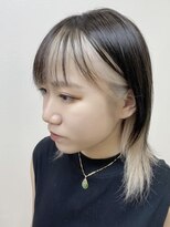 ジェムヘアスタジオ 湘南平塚南口店(Gem Hair Studio)&nbsp;ホワイト×ブラックフェイスフレーミング【Gem 神原】