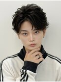 フェザーショート/センターパート/メンズ/原宿/表参道/10代/20代