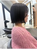 切りっぱなしボブ 外ハネボブ