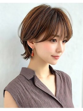 ココラー(COCOlar) 【大人可愛い】透明感シアカラー×小顔くびれ丸みショート