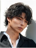 天神大名メンズパーマシャドウパーマシースルーマッシュメンズ