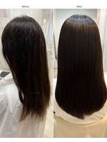 シェルベアー 銀座(ShellBear)&nbsp;とても強いクセ毛艶々ストレートに導く本格縮毛矯正メニューです
