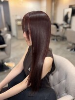 ハル 新宿(haru)&nbsp;髪質改善ストレート/暖色カラー/カシスブラウン/艶髪ロング