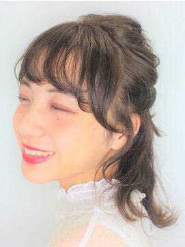 ジーナ 新宿(Zina) 無造作ハーフアップおだんご【Zina 大越香苗】