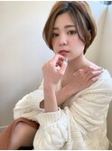 【アフロート添田】やわらかマニッシュショートアッシュブラウン
