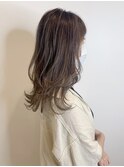 20代30代30代アッシュグレーナチュラルレイヤー美肌