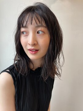 キープへアデザイン(keep hair design) 黒髮外はねロブ【自由が丘KEEP土肥】