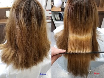 ヘアーストーリー リング(Hair story Ring)の写真/ダメージ補修に特化したトリートメントで髪質向上！髪を内部から補修し、うるツヤ美髪に導きます♪