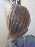 20代30代/大人かわいい/外ハネボブ/髪質改善/サンドベージュ