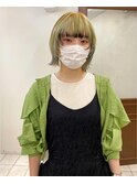 【kiji】デザインカラーボブウルフ #丸の内#久屋#伏見