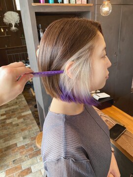 ベランダ(veranda) インナー・エンドカラー・ホワイト~ラベンダー