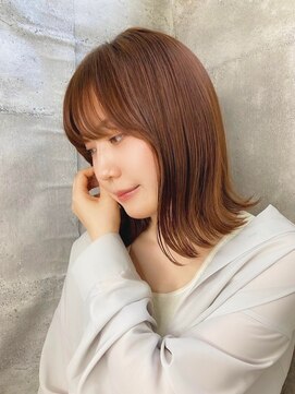 ブリス(VLISS) 外ハネミディボブ＿ベージュカラーボブ