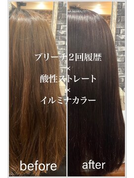 リリー シンジュク(Lilly) 【Lilly新宿】#酸性ストレート＃イルミナ #ブリーチ履歴２回