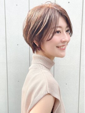 ネイロ 日本橋(NeiRo) 小顔ショートボブハイライトカラー大人ショートカット白髪ぼかし