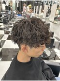 メンズパーマツイスパ波巻きスパイラルマッシュセンターパート