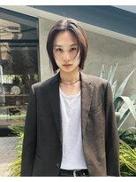 メンズボブウルフメンズミディアムレイヤーカットメンズウルフ