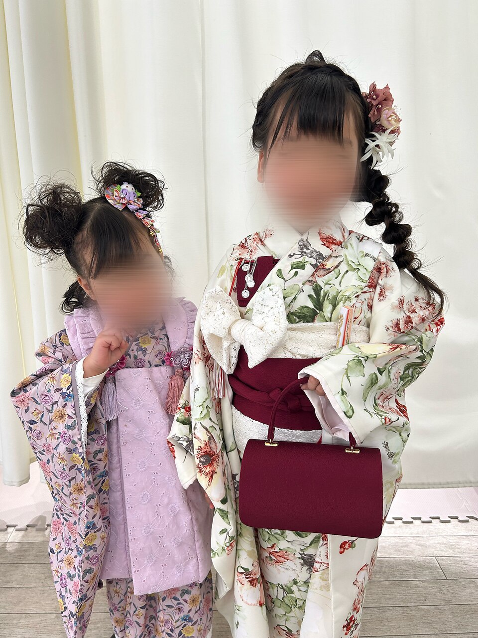七五三‪‪❤︎‬フルセット 7歳 ピンク パープル ブラック‬
