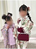 七五三/三歳/七歳/あみおろし/ツインお団子/鎌倉