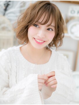 モッズヘア 越谷(mod's hair) 細巻きハイライト韓国風大人可愛いボブパーマh3越谷20代30代40代