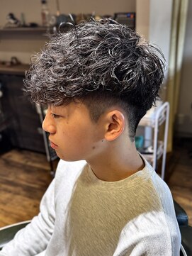 エクファフォーメン(EX-FA FOR MEN) ダークアッシュ/ニュアンスパーマ/韓国マッシュ/スペインカール