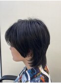 メンズウルフカット