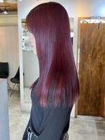 キラ 原宿(KILLA)&nbsp;ブリーチありダブルカラー/チェリーレッド/ローレイヤー/原宿