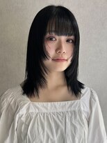 シェノン 心斎橋(CHAINON)&nbsp;【Shiori】ブルーブラック/髪質改善/顔周りレイヤーカット