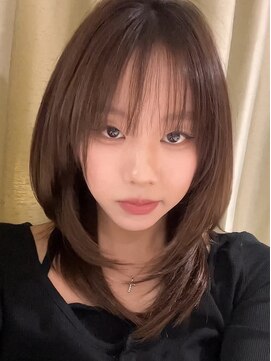 ジアン テラス(GIEN TERRASSE) ミディアムレイヤー韓国レイヤーカット韓国ヘア/岸本