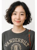 原宿大人ボブカールウェーブボブルフスパイラルパーマ暗めカラー