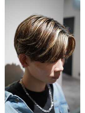 クオル 立川(QOL) ハイライト メッシュ ニュアンスセンターパート