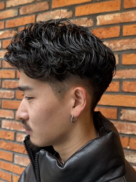 ピンパーマ×アップバング