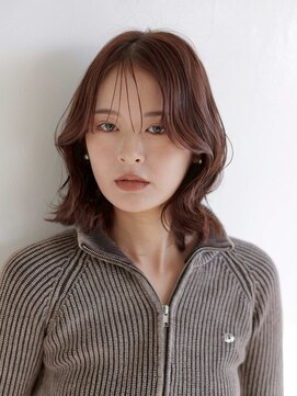 くびれミディ　ブラウンベージュ