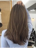 ＊ロングレイヤーカット顔周りレイヤーウルフハッシュカット韓国