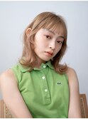 梅田/髪質改善/シースルーバング×外ハネくびれミディ