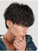 大阪梅田波巻きパーマシャドウパーマラウンドマッシュゆるめ◆