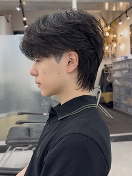 アディション 新宿(ADITION) カルマパーマ　センターパートウルフ