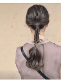 アレンジ/ヘアセット/フィッシュボーン/20代/30代/40代