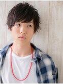 黒髪でキマルこなれ感！くせ毛ショートマッシュJ