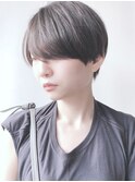 【モリオ原宿】マッシュショート前髪長め黒髪耳だしショート