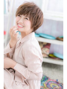 ミック ヘアアンドメイク アップ 駒込店(miq Hair&Make up) アシンメトリー大人フェミニン小顔くせ毛マッシュパーマb1